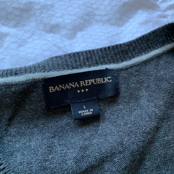 Banana Republic Sweater Vest Gray Large - Picture 2 of 2